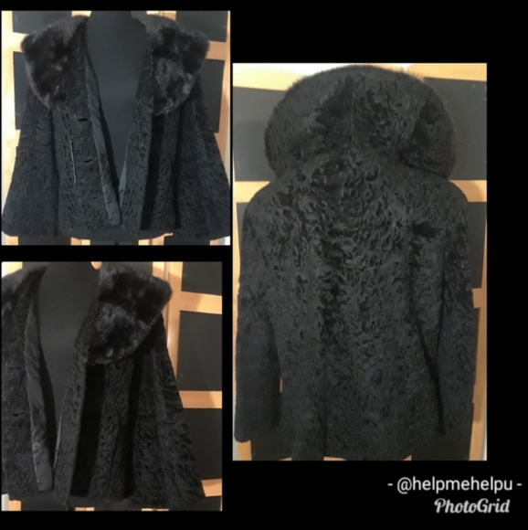 Broadtail Jacket w/Large Black Mink Collar - Picture 8 of 9